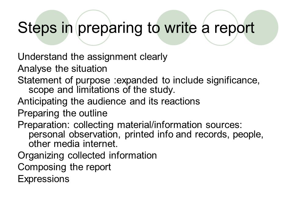 How to Write a Situation Report
